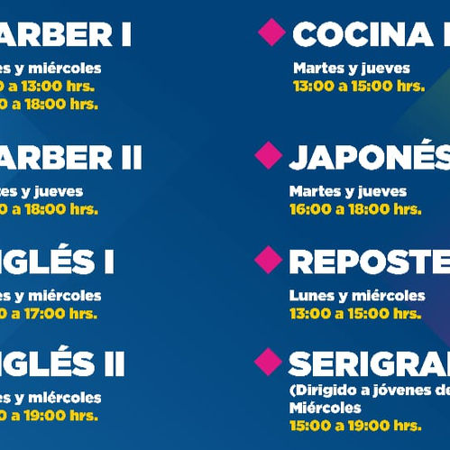 TALLERES GRATUITOS EN LA CASA DEL ADOLESCENTE HASTA EL 26 DE SEPTIEMBRE