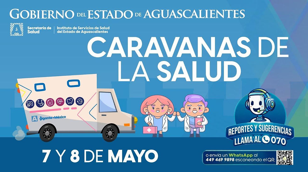 LLEGA A AGUASCALIENTES LA CARAVANA DE LA SALUD CON SERVICIOS GRATUITOS PARA LA POBLACIÓN