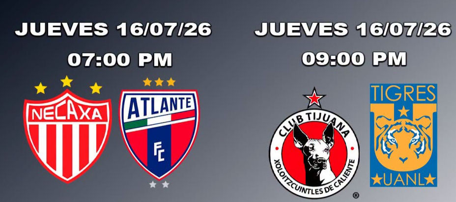 HOY ARRANCA LA TEMPORADA DE LA LIGA MX; NECAXA RECIBE AL ATLANTE Y TIJUANA A TIGRES