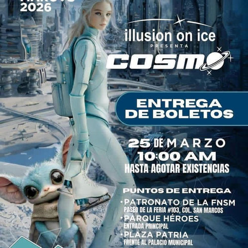 MIÉRCOLES 25 DE MARZO ES LA ENTREGA DE BOLETOS GRATUITOS ILLUSION ON ICE COSMO