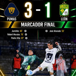 SE ACABÓ EL BUEN MOMENTO DE LEÓN; PUMAS LO SOMETE