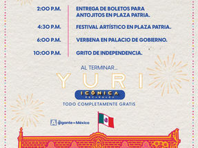 LA AGENDA DE LAS FIESTAS PATRIAS DE AGUASCALIENTES