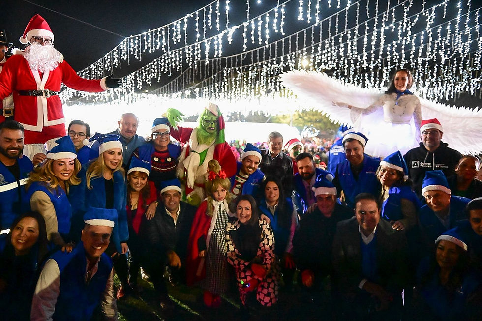 TERE JIMÉNEZ INAUGURA VILLA NAVIDAD EN LA LÍNEA VERDE CON MÁS DE 10 KILÓMETROS DE LUCES