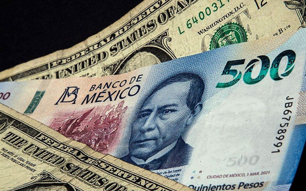 EL PESO MEXICANO Y EL DÓLAR SIGUEN SIN DIFERENCIA ROZANDO LOS 18 VAROS PERO PORQUE LOS 2 ESTÁN A LA BAJA