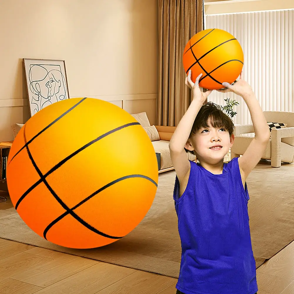 Mute Silent Basketball Diameter 18/21/24 CM Indoor Silent Skip Ball Squeezable S