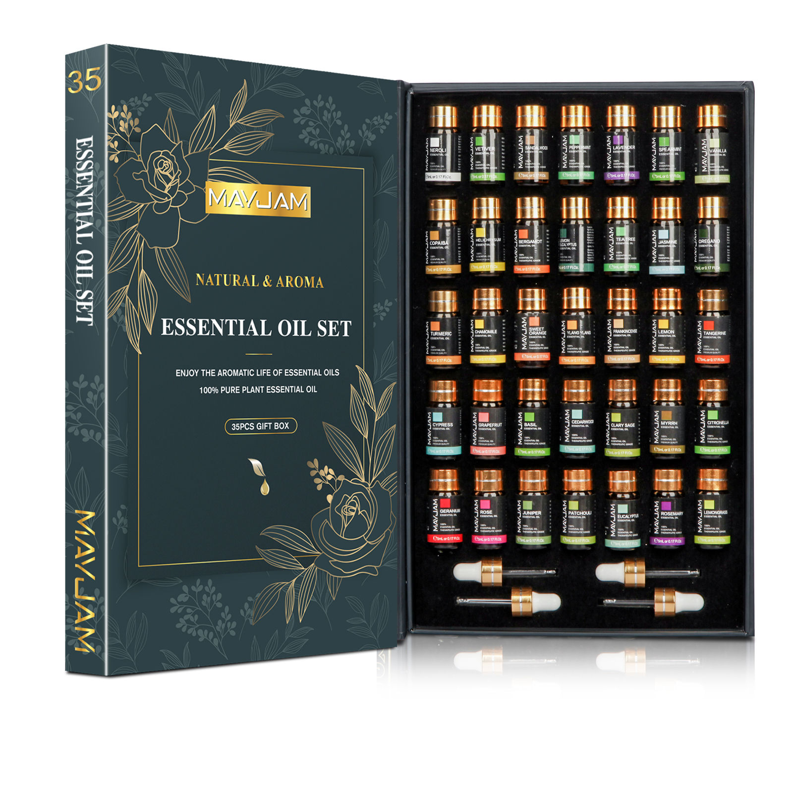 MAYJAM 35pcs/set Essential Oils For Humidifier Diffuser Burner Scented Candle So