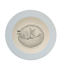 Дитяча тарілка для супу Bloomingville із сплячою білкою, керамічна, блакитна