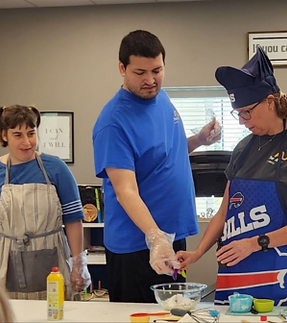 Cooking Demonstration with 3 people