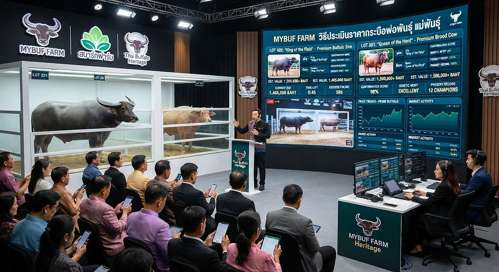 MYBUF FARM วิธีประเมินราคากระบือพ่อพันธุ์ แม่พันธุ์