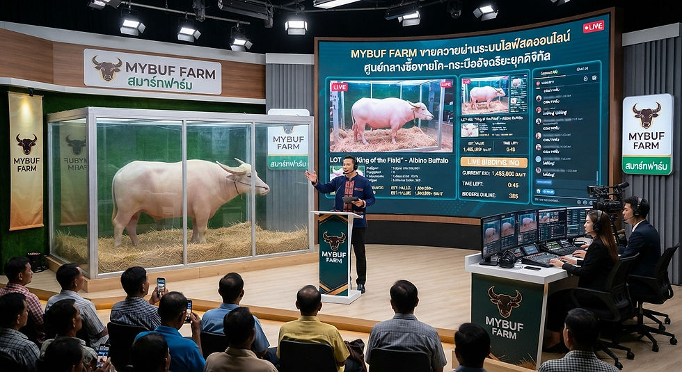 MYBUF FARM ขายควายผ่านระบบไลฟ์สดออนไลน์