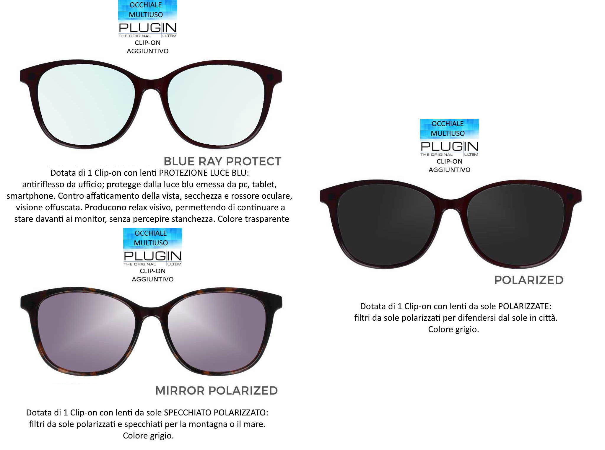 274 ULTEM 009 Rosso lucido DONNA + 3 CLIP-ON | Andy Tailor Ottica