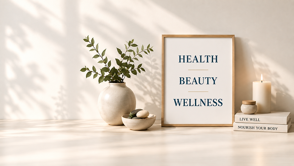 Health Beauty Wellness sign for safe mobile iv treatments