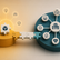 Illustration showing a health technology supplier connected to a wider NHS interoperability ecosystem. A supplier product is represented by a puzzle-piece block on an amber platform, with surrounding icons representing innovation, growth, security and collaboration. Interlocking puzzle pieces connect the supplier to a larger teal healthcare network containing hospitals, community services, clinical systems, data platforms and population health resources. The image symbolises suppliers accessing interoperability capabilities without needing to build every supporting component themselves.
