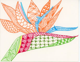 bird of paradise flower zentangle cropped 5x7.jpeg