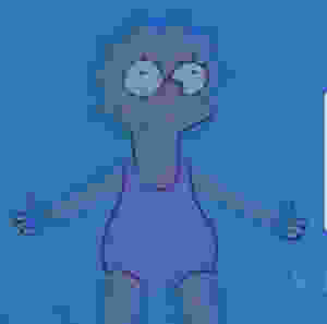 Lisa Simpson in the flotation tank