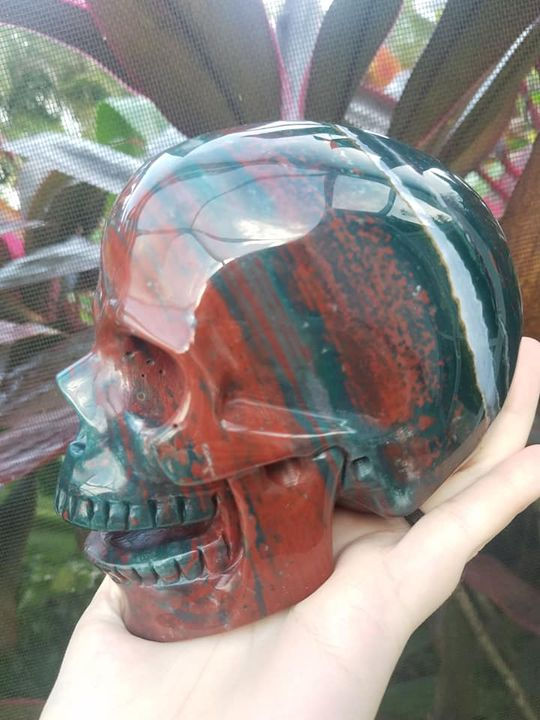 Thumbnail: 5.1" Bloodstone Singer (open mouth) Skull