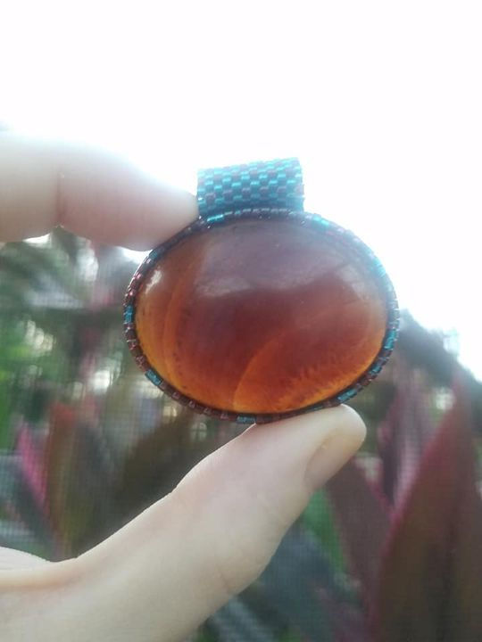 Thumbnail: Handmade in house ♡  Blue Amber pendant and necklace