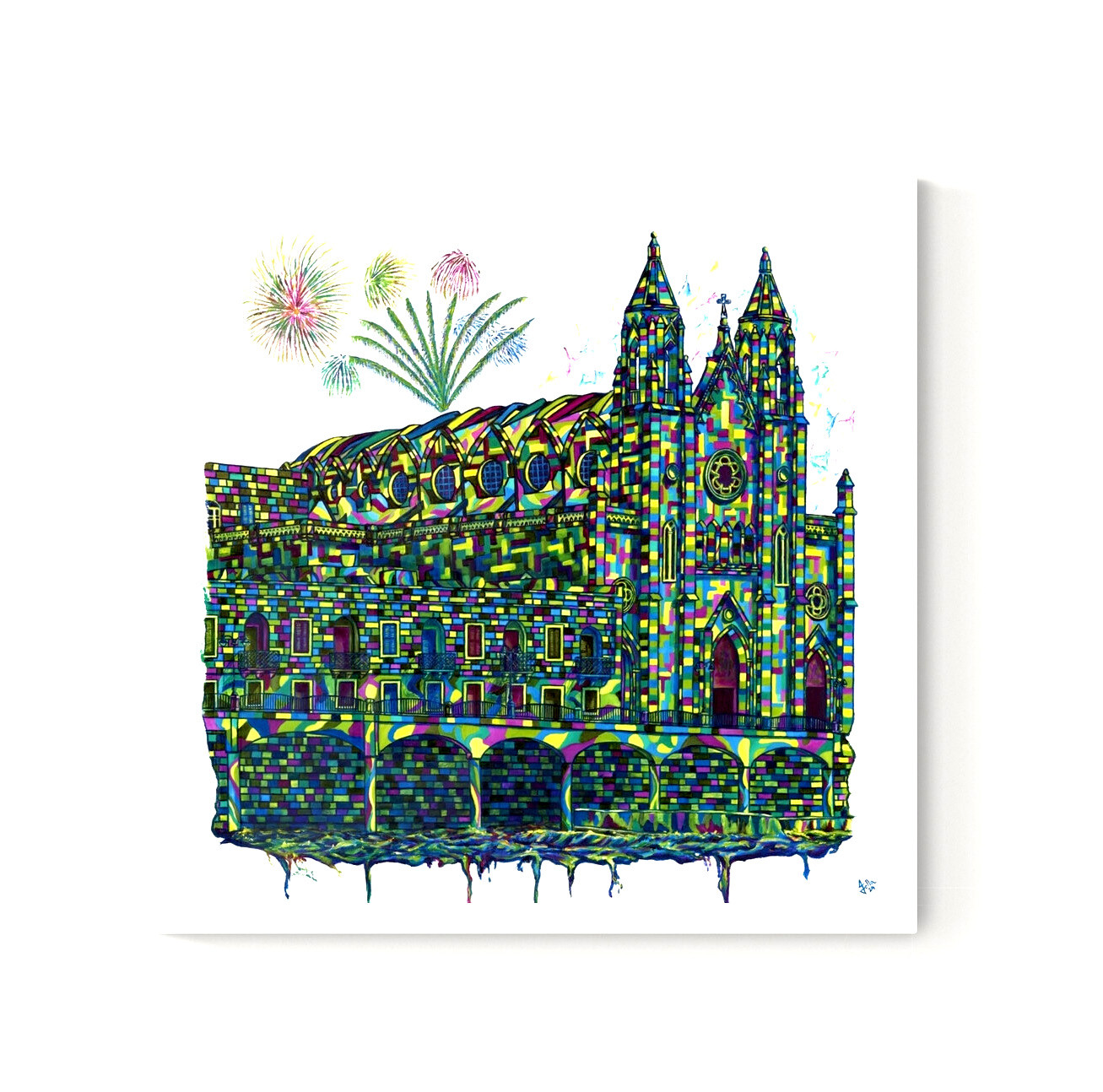 Neo-Gothic Balluta framed limited edition fine art print