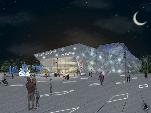 Voici comment le Grand Théâtre d'Agadir sera mis en lumière tant à l'extérieur qu'à l'intérieur
