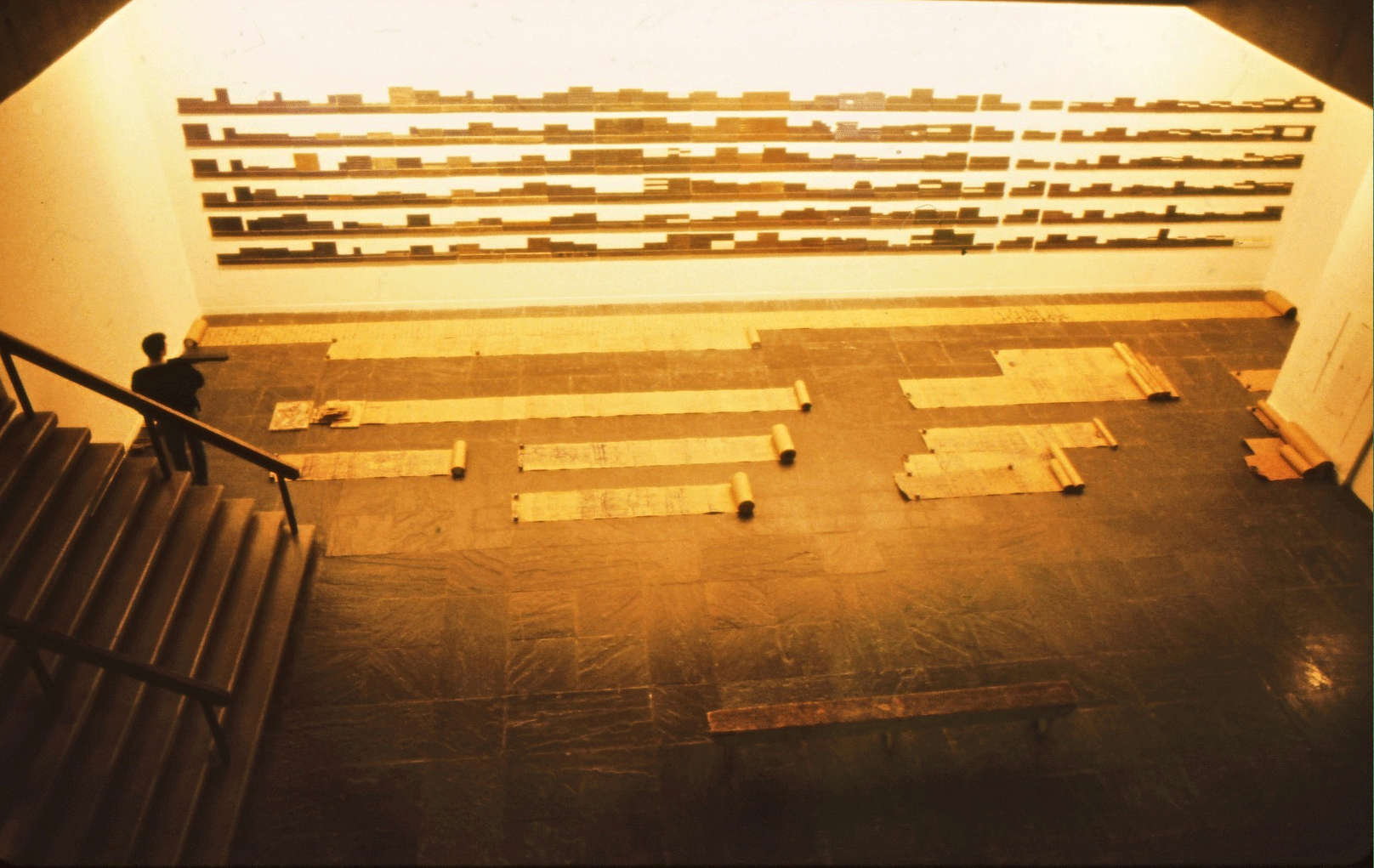 Installation view from 3rd floor balcony