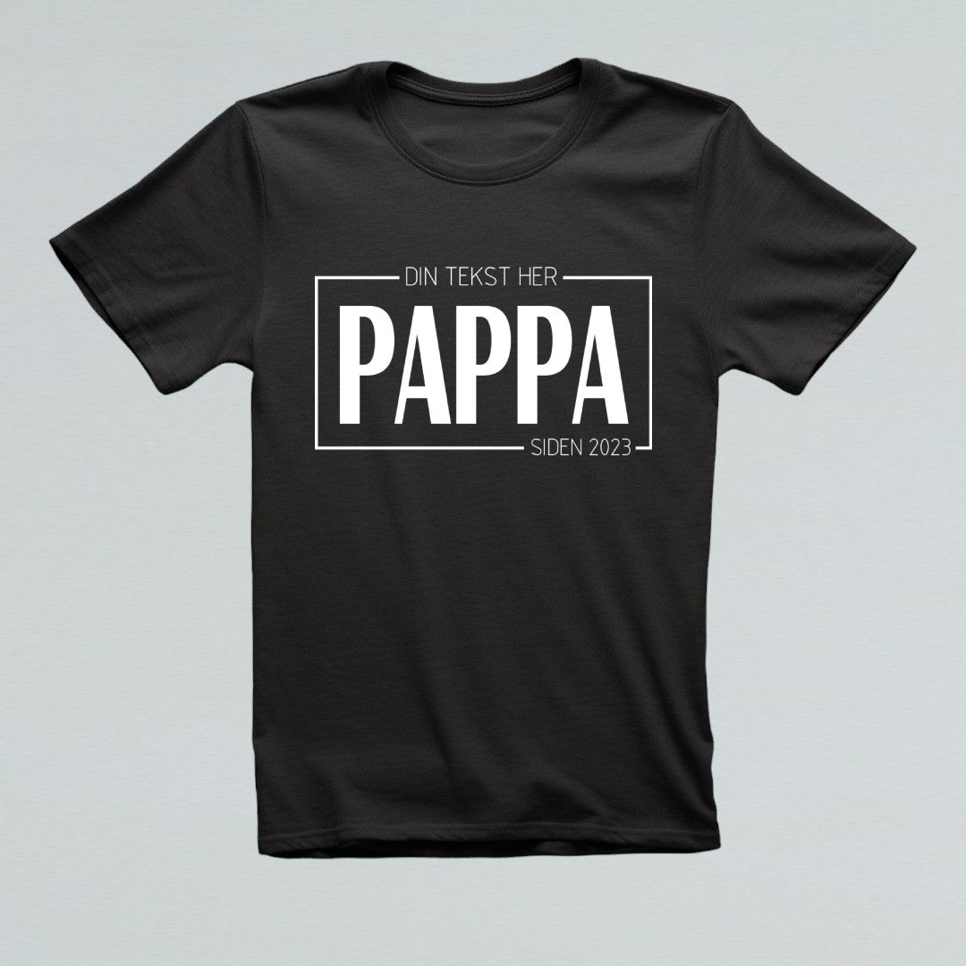Pappa t-skjorte m/navn og årstall