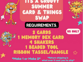 Its a Groovy Summer Card And Things Swap host by @meekaboo32