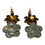 Miniature :  Boucles d’oreilles “Fleurs de Lotus” – porcelaine émaillée 