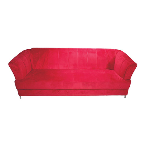 Cranberry Velvet Couch | Exclusive Events Inc