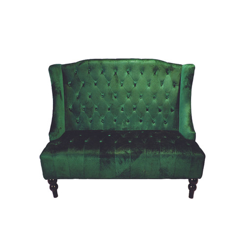 Emerald Green Wingback Love Seat Exclusive Events Inc