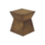 Metallic Hourglass Side Table
