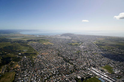 Helicopter shot of Napier