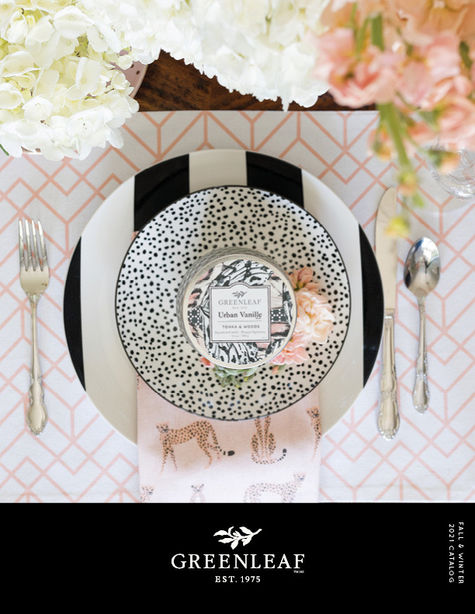 Image of a Greenleaf Gifts Catalog Cover place setting