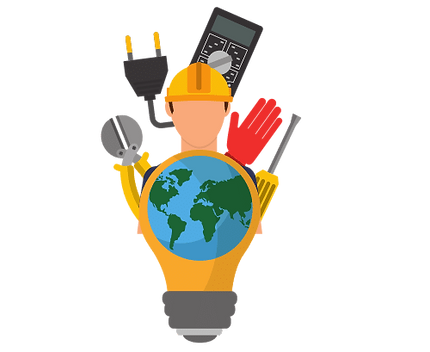 Planet Electricals Logo – Trusted Electrician in Bangalore