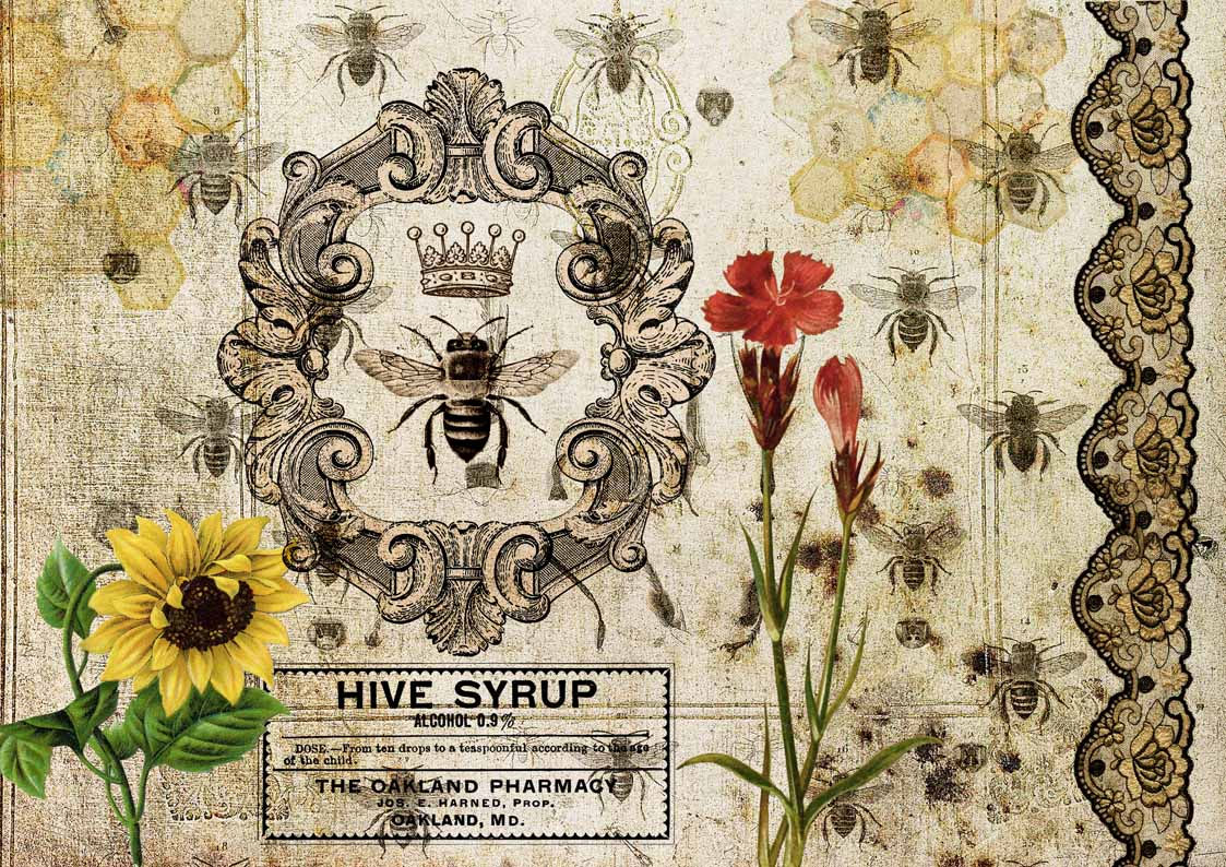 Hive Syrup Decoupage