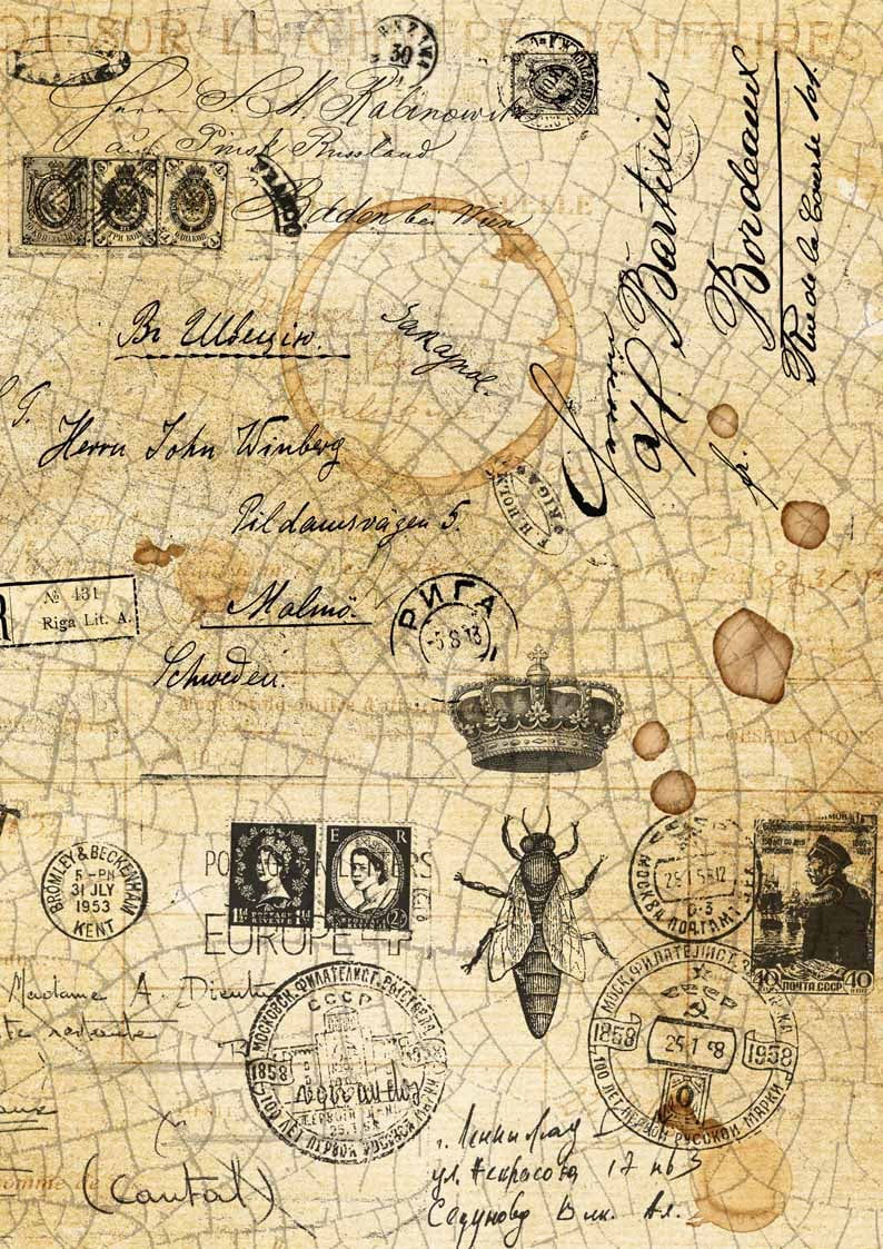 Honey Crackle Decoupage