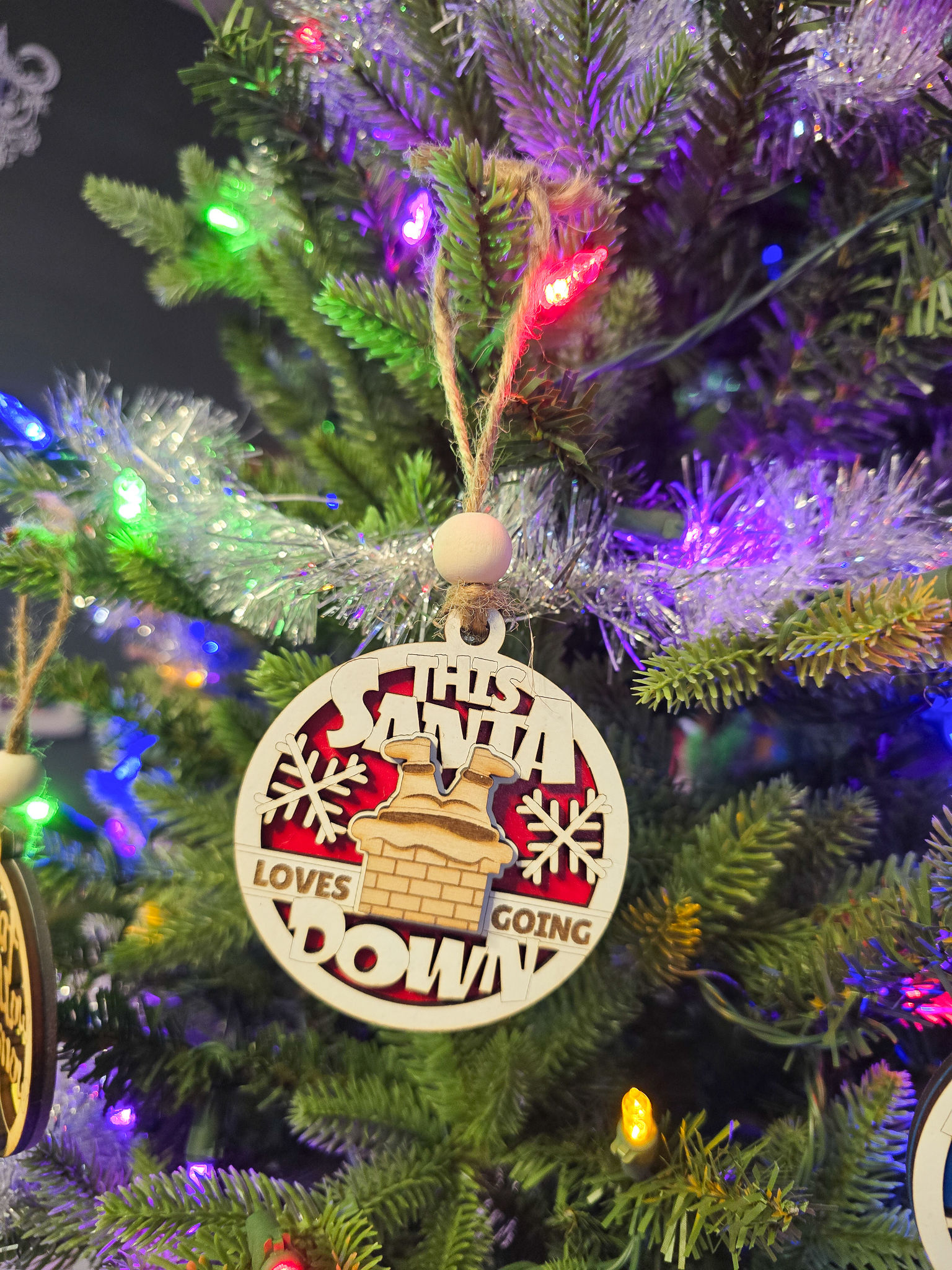 "Santa Loves Goin Down" Christmas Ornament