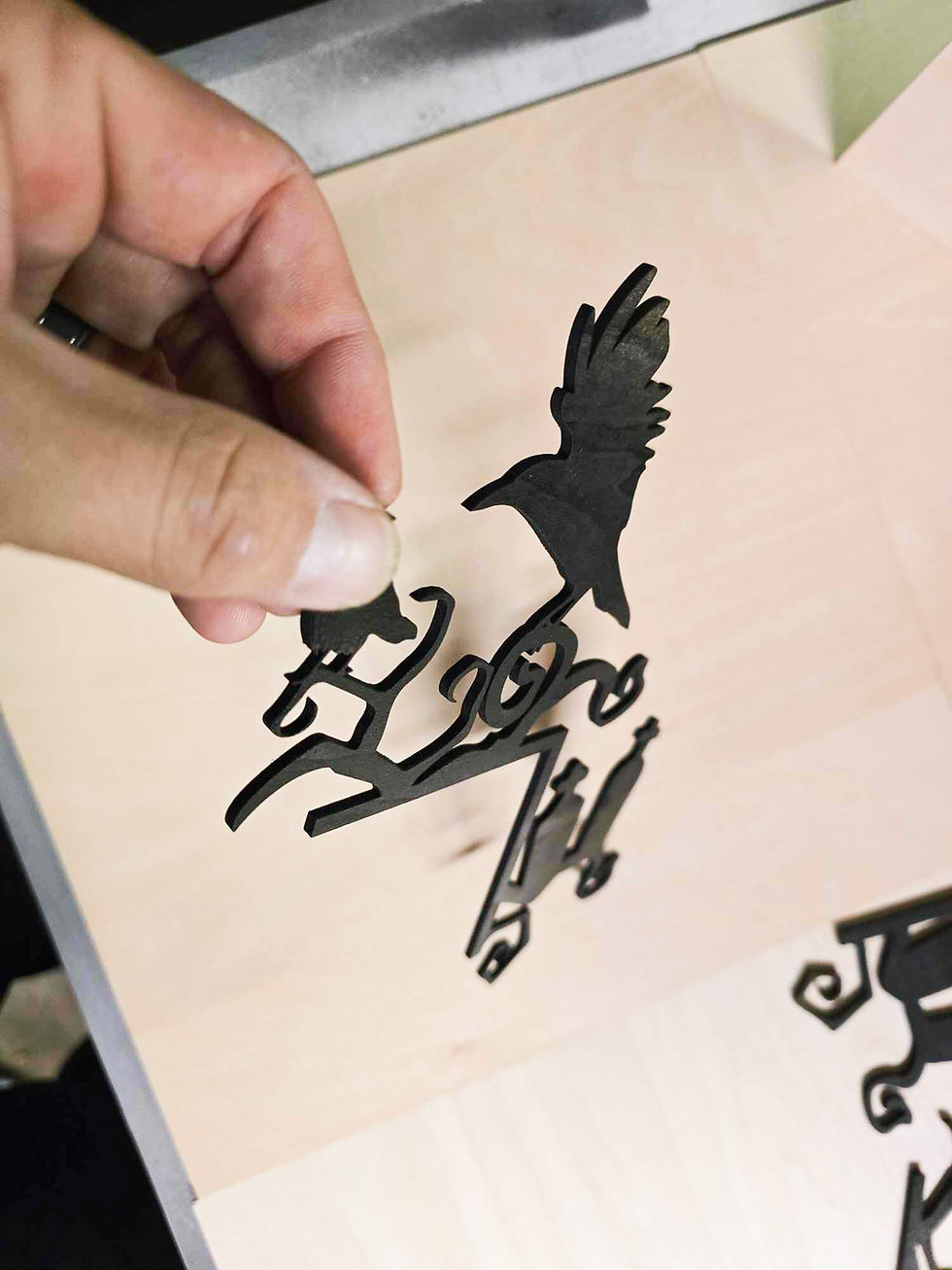 Thumbnail: Crows Halloween Door Corner Decoration