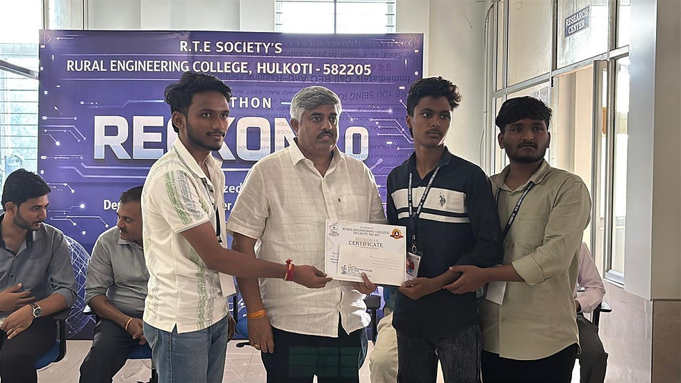 🏆 RECKON 1.0 Hackathon Concludes Successfully at REC Hulkoti