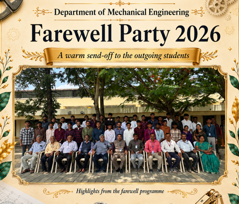 Farewell Party Organized by the Department of Mechanical Engineering
