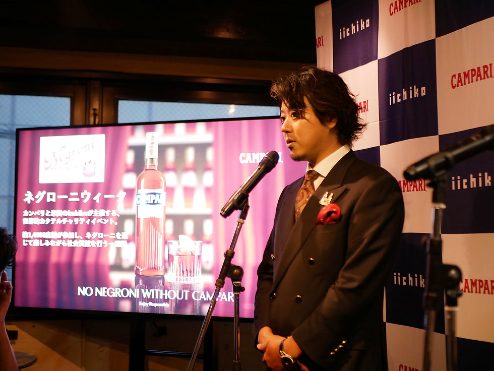 CAMPARIブランドアンバサダーの小川尚人バーテンダー