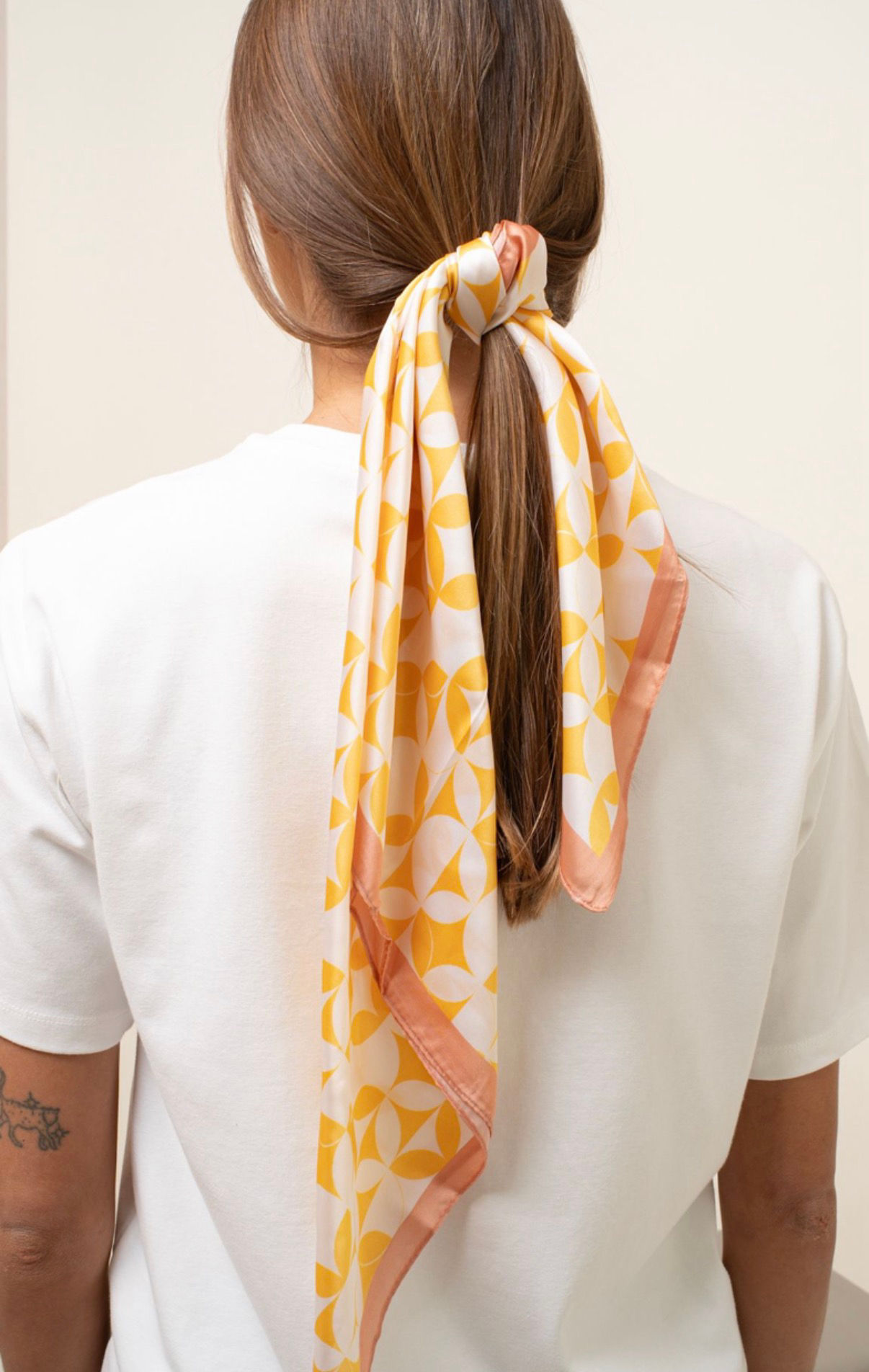 Lemonada chustka żółty print