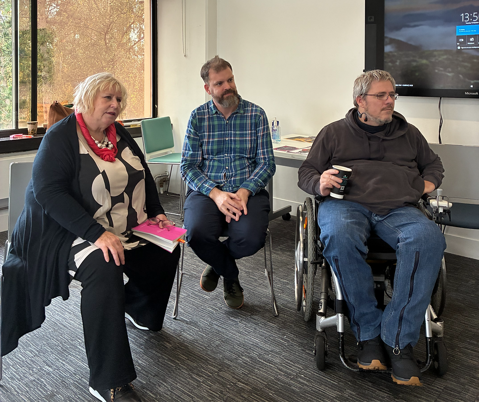Project lead Denise Troughton, Chair of the Inclusive Norwich Partnership Ben Reed and the Chair of the Inclusive Norwich Charity pictured during their panel.