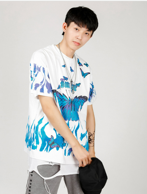 Thumbnail: Gu Xi Ni 2020 Men's National Trend Short Sleeve T-Shirt