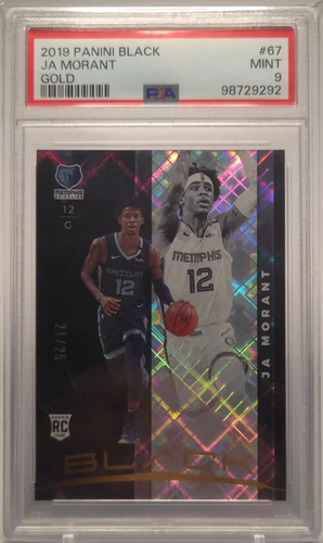 2019 Panini Black Ja Morant Gold /25 RC Rookie #67 PSA 9 | Hitz
