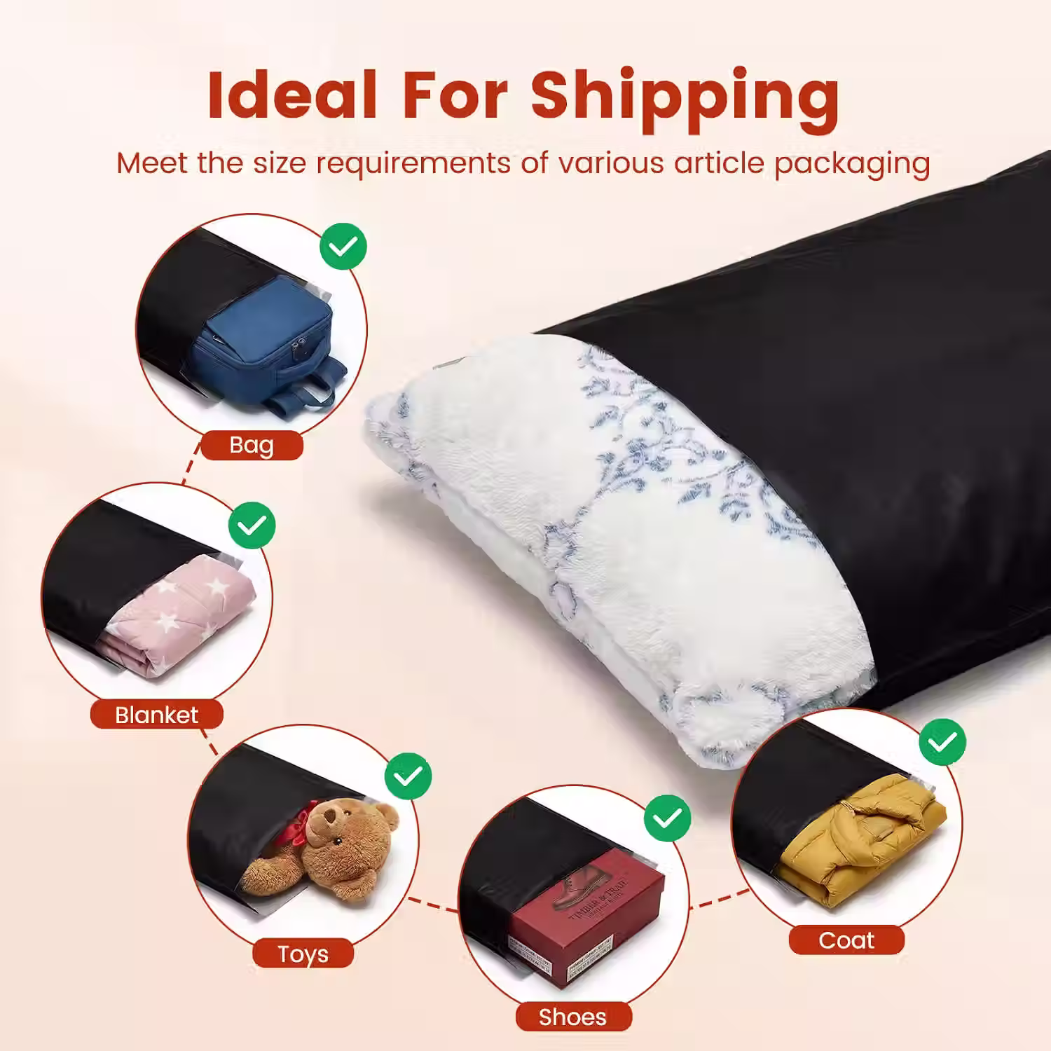 19x24 inch black poly mailer