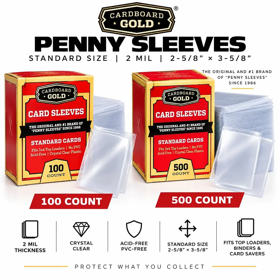 Cardboard Gold Penny Sleeves