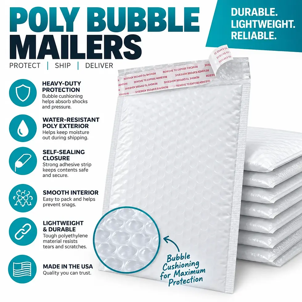 White bubble mailer