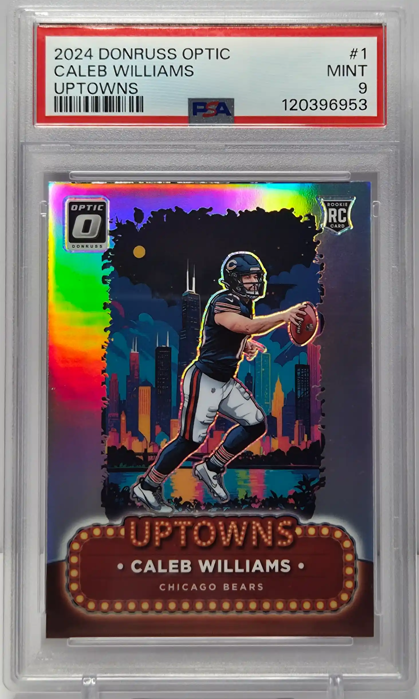 2024 Donruss Uptowns Caleb Williams #1 PSA 9 Football Card