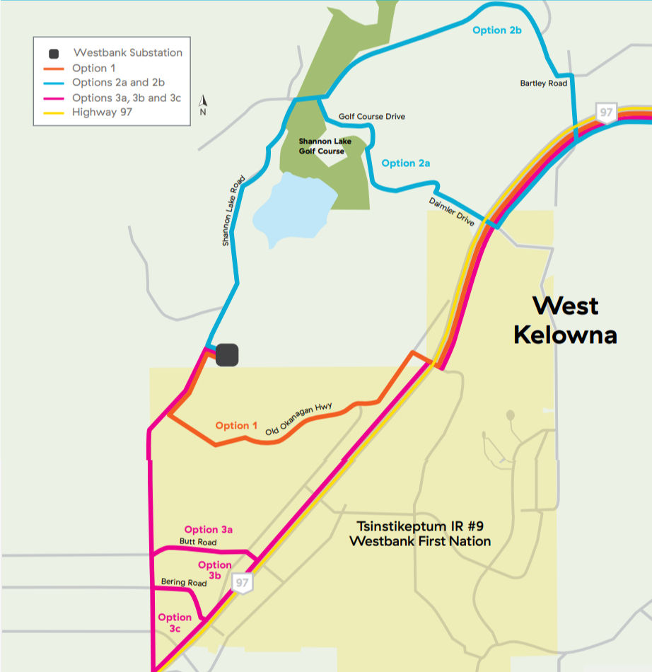 West Kelowna Transmission Project - Route Options