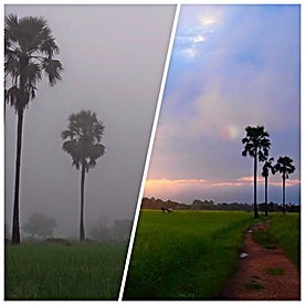 Lampang photos of haze and haze free